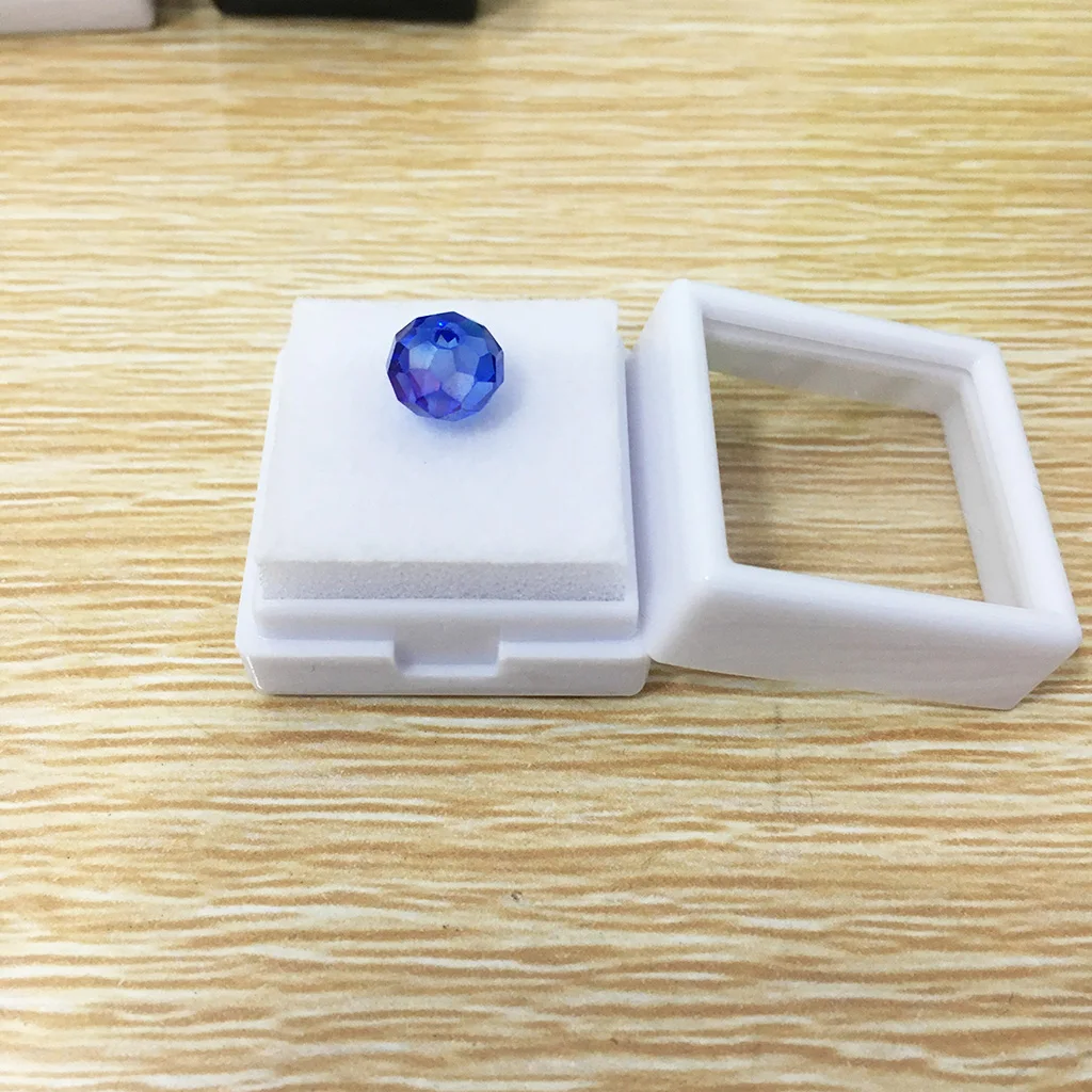 10pcs Square Gemstone Box Diamond Jewelry Display Box Loose Ring Holder Display Case Gem Coin Showcase Container White Black