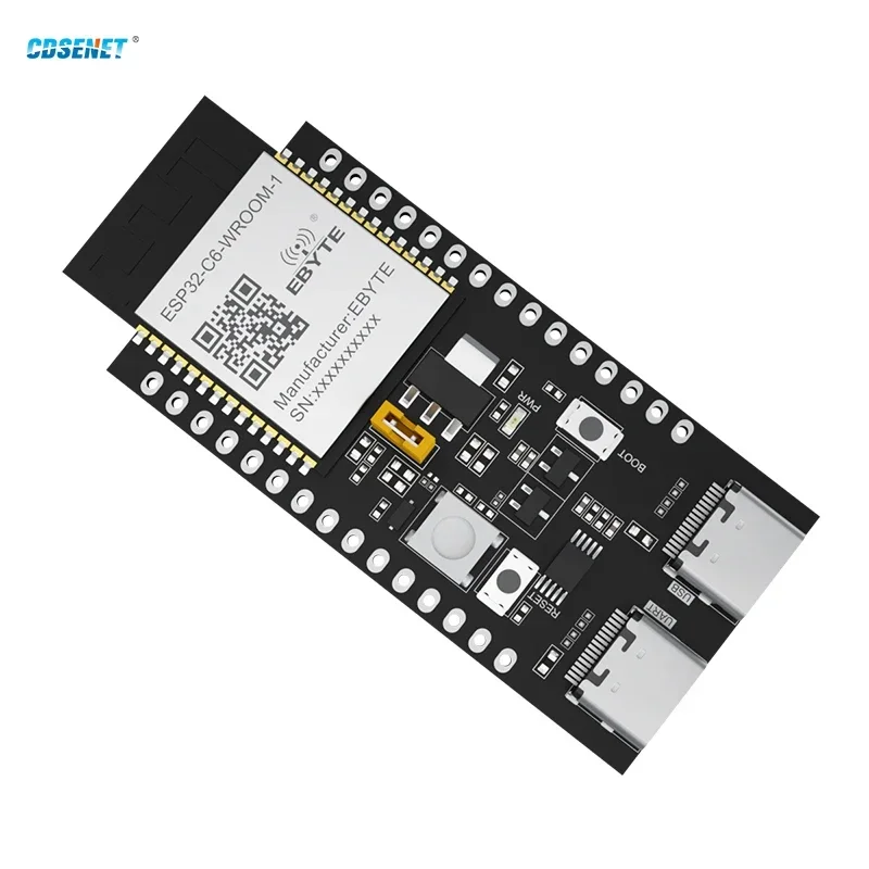 ESP32-C6 와이파이 블루투스 테스트 보드, CDSENET ESP32-C6-WROOM-1-TB, BLE5.3, WIFI6, MQTT, IPV6, 8 플래시 AT 명령, 2.4G
