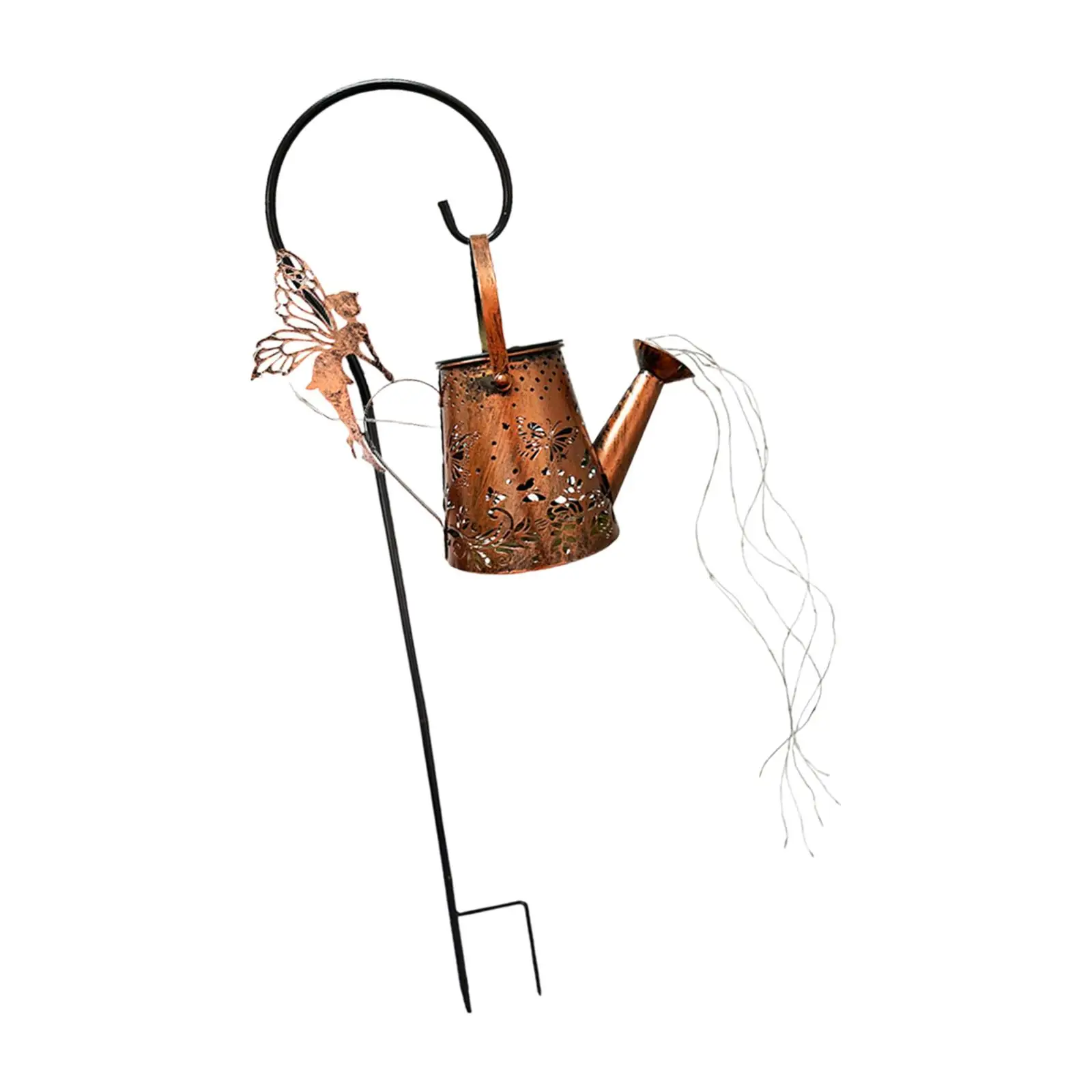 Solar Watering Kettle Lamp, Garden Stake Light, Decorative Height 79cm,