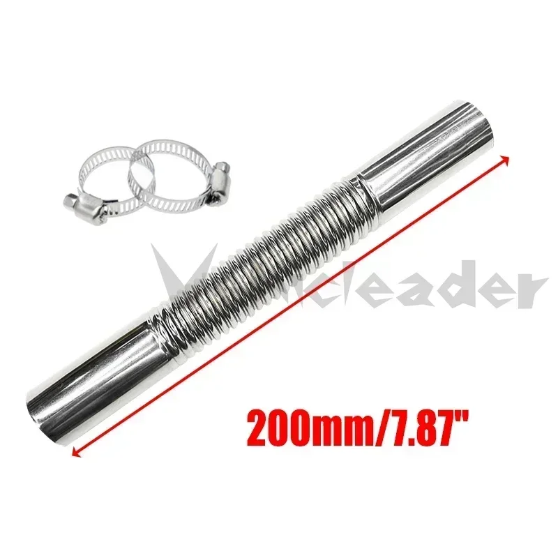 Diesel Heater Exhaust Pipe 15cm/20cm with 2 Clamps for Car Auto Air Parking Heater