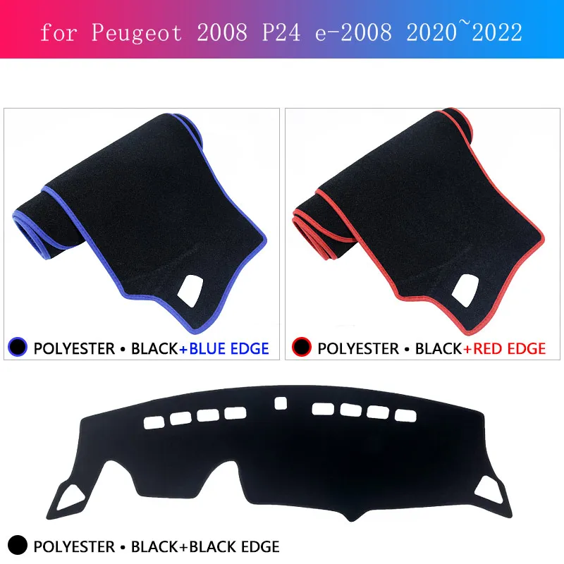 Armaturen brett abdeckung Matte Teppich für Peugeot 2020 p24 e-2008 2023 e- 208 gt p21 ~ rutsch feste Sonnenschutz Pad Kissen Zubehör - AliExpress