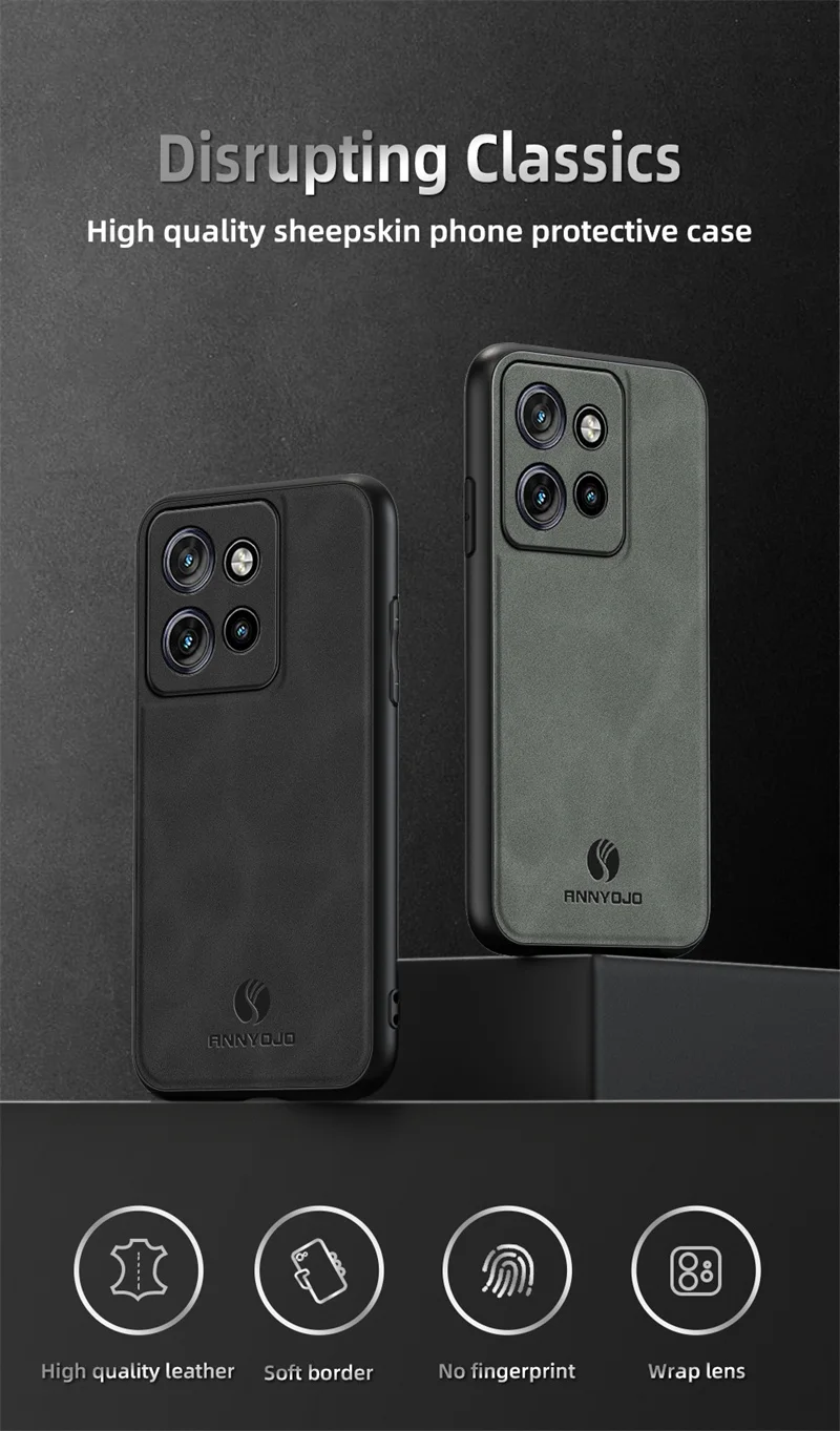 BRAND SET Cover Magnetica per Motorola Moto G75 Compatibile con Mag-Safe, Resistente ai Graffi con Fodera in Microfibra, Silicone Cellulare Custodia per Motorola Moto G75 (Nero intenso
