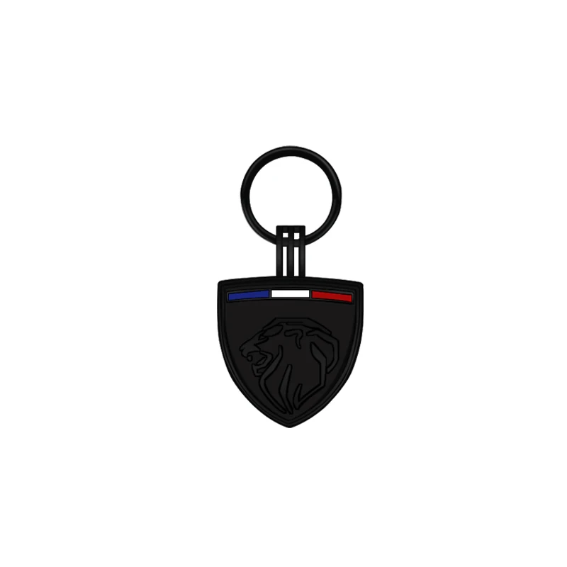 New Lion Shield Emblem Car Keychain Metal For 206 308 307 207 208 508 RCZ 107 407 2008 3008 5008 Keyring Key Ring Chain Styling