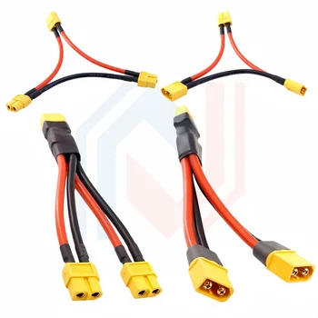S40b1e489646149c3bfe6a0d0e553b69ao.jpg Câble de connexion XT60H, connecteur de batterie parallèle XT60, câble mâle/femelle, double extension, séparateur en Y, 2/3 voies, fil en silicone pour batterie RC