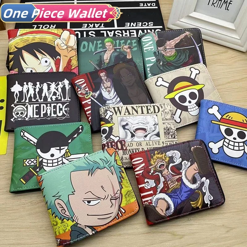 Ein Stück neue kurze Brieftasche Strohhut Ruffy Zoro Anime Geldbörse Student Männer Karten halter trend ige süße Brieftasche ID Pass