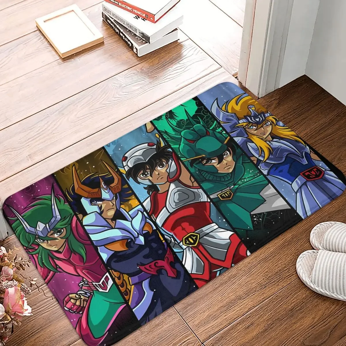 

Saint Seiya Knights of the Zodiac Anime Bath Mat Character Rug Home Doormat Kitchen Carpet Entrance Door