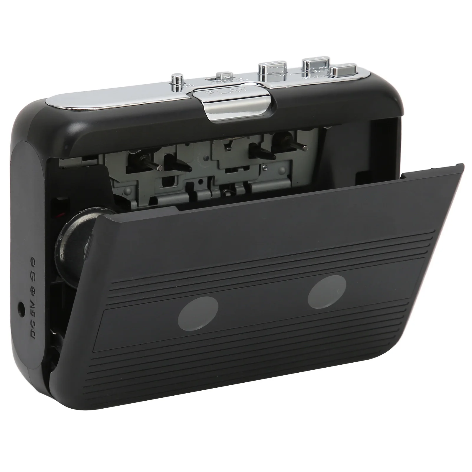 Bluetooth Cassette Player with 3.5mm Interface FM Radio Auto Reverse Function Stereo Cassette Player with Earphone