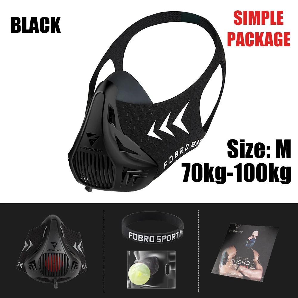 Training Running Simple Package Mask Pro Fitness Gym Workout Cycling Elevation High Altitude Training Conditioning Sport Mask