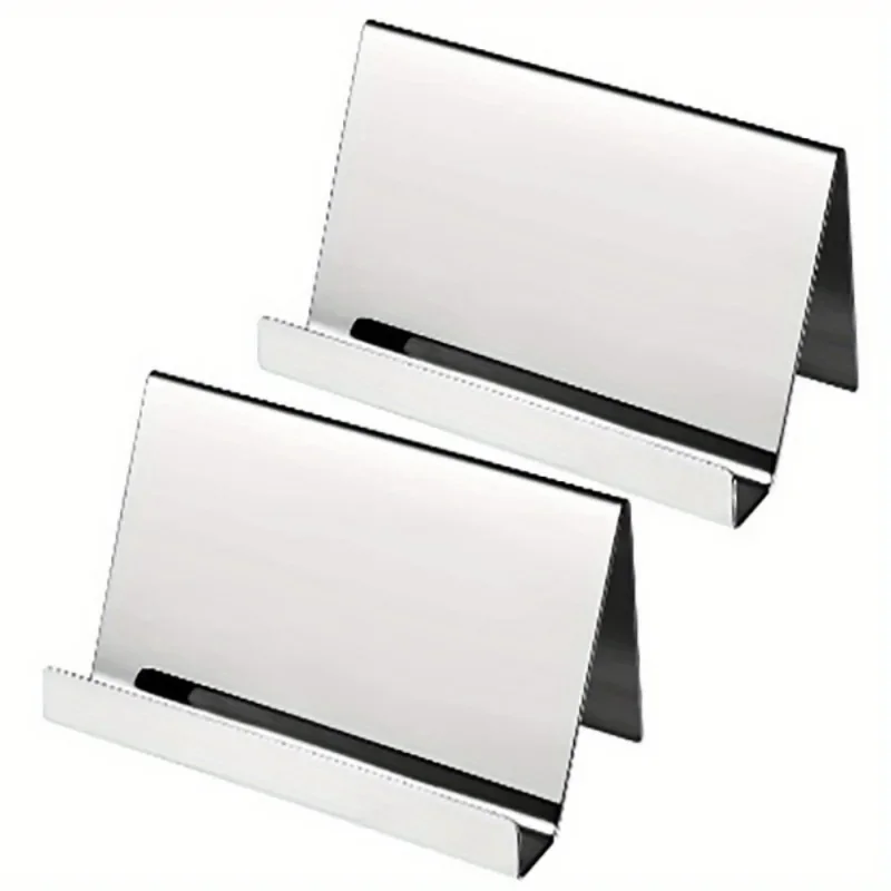Stainless Steel Business Card Holder 304 Stainless Steel Business Card Holder Desktop Creative Business Office Front Desk 5