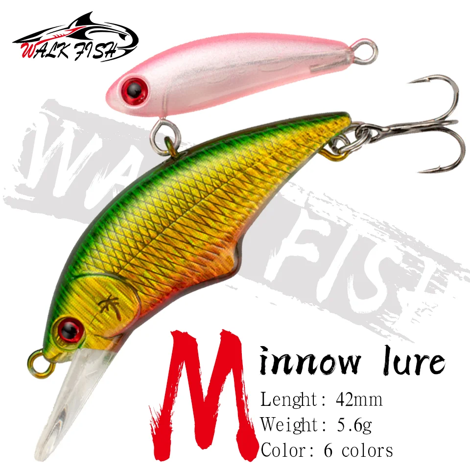 

WALK FISH погружающаяся Тонущая искусственная рыболовная приманка, 42 мм, 5,6 г, приманка для окуня, окуня, искусственная приманка хорошего качества