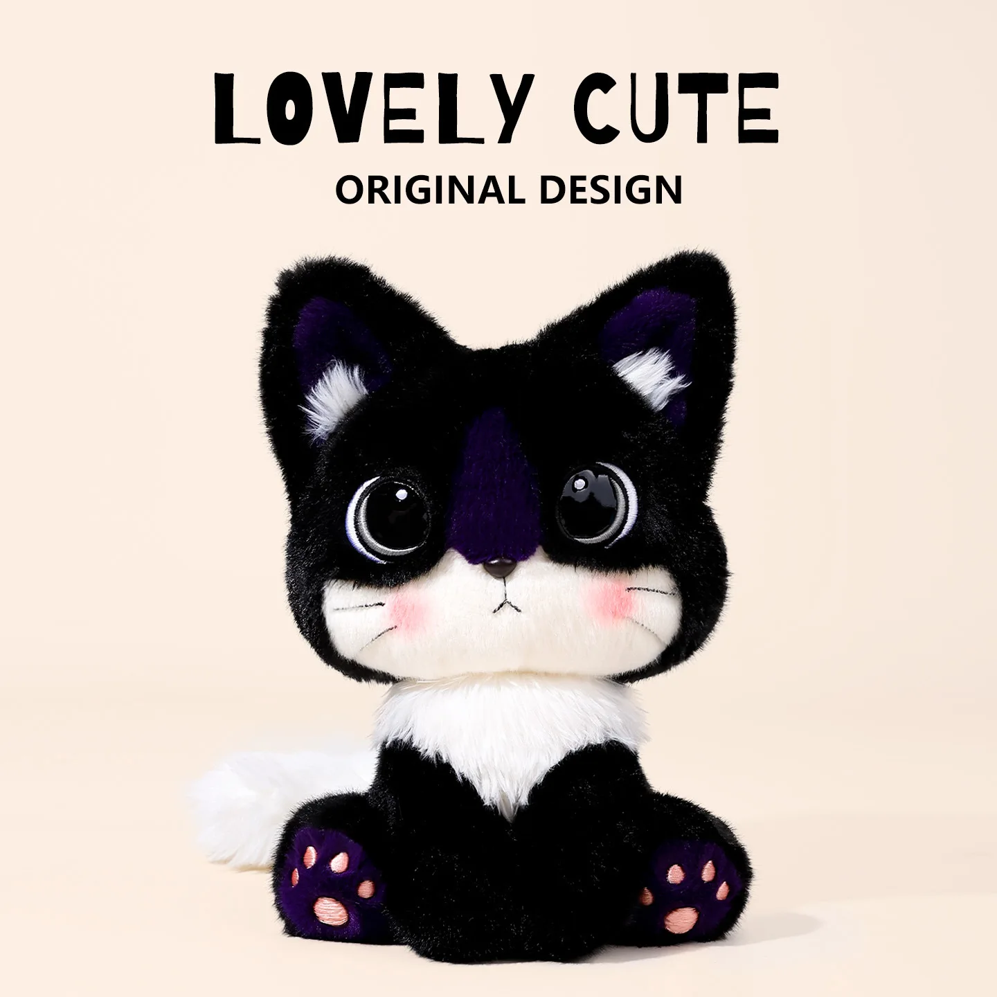 Wholesale Soft Simulation Small Cat Cartoon Plush Toy Cute And Adorable Pet Mickey Cat, Girls' Christmas Companionship Gift Doll