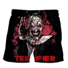 Terrifier 2 Horror Movie 3D Print Beach Shorts Men's Hip Hop Oversized Surfing Board Sport Pants Swimsuits Trunks Kids Clothing 2