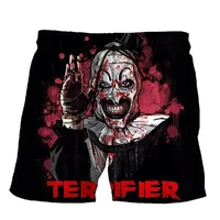Terrifier 2 Horror Movie 3D Print Beach Shorts Men's Hip Hop Oversized Surfing Board Sport Pants Swimsuits Trunks Kids Clothing 2
