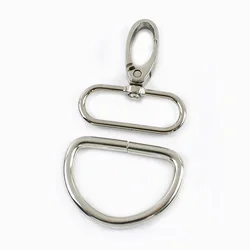 Versatile Metal Buckles and Clasps Set for DIY Bag and Pet Collar Accessories (Silver)
