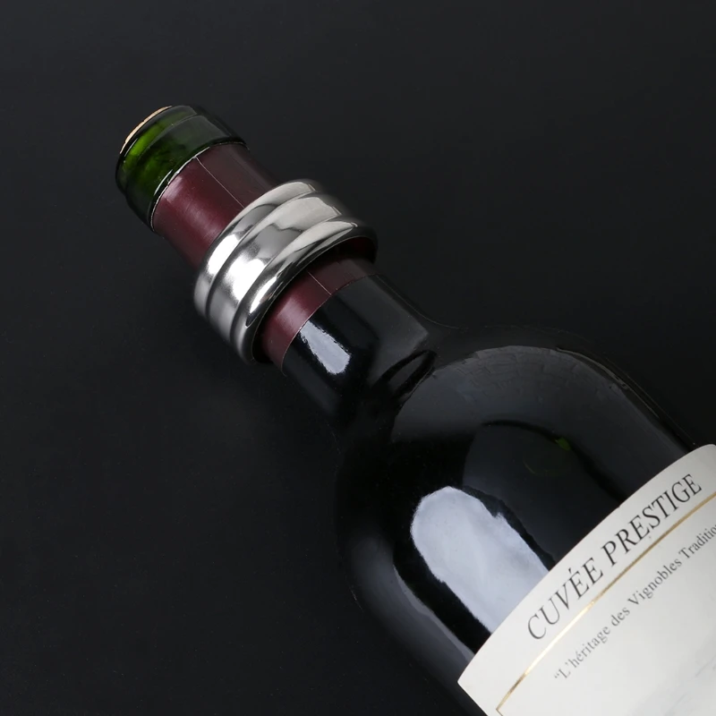 Practical Stainless Steel Red Wine Bottle Drip Drop Proof Stop Ring Bar Tools