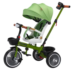 The new multi-functional four-in-one 1-6-year-old baby tricycle can be rotated and can lie down.