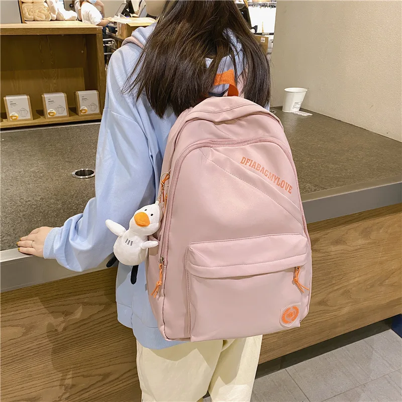 Fashion Women Backpack Waterproof Girls College School Bag Men Leisure Big Laptop Mochila Nylon Lovers Travel Bagpack