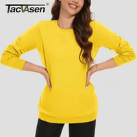 TACVASEN Sweat-shirt léger à manches longues et col rond pour femme - Pull décontracté - Sweat-shirt d'extérieur - Vêtements de sport 2