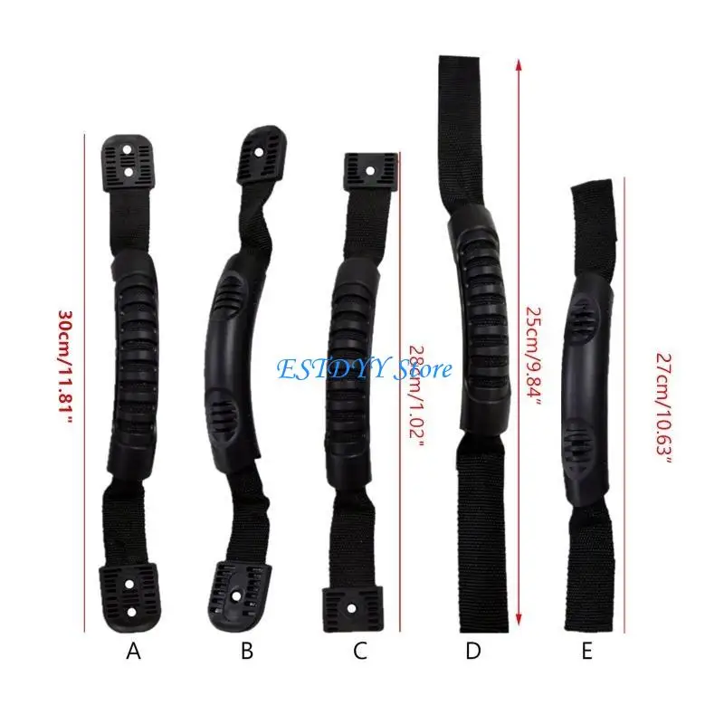 G6DE 2Pcs 카약 캐리 핸들 카약 서핑 보드 용 블랙 보트 카누 핸들 교체