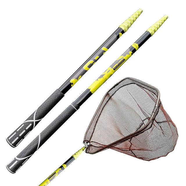 JOSBY 70/95/112cm 2.1/3.0/3.6/4M Retractable Fishing Net Telescoping  Foldable Landing Net Pole Folding Landing Net Fly Fishing - AliExpress