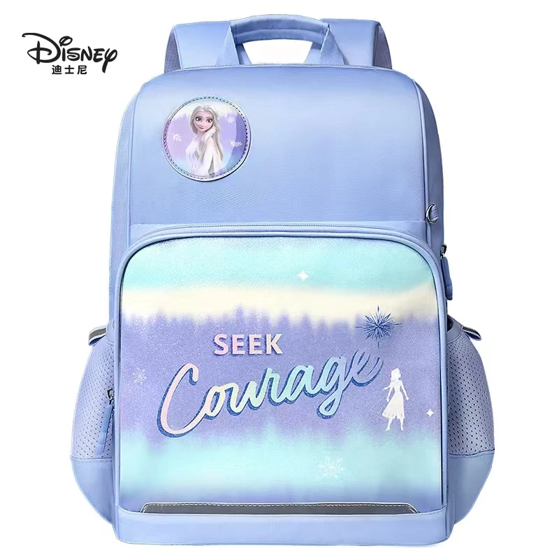2022 Disney Genuine Frozen School Bags For Girls Primary Student Shoulder Orthopedic New Backpack Elsa Anna Grade 1-3 Mochila
