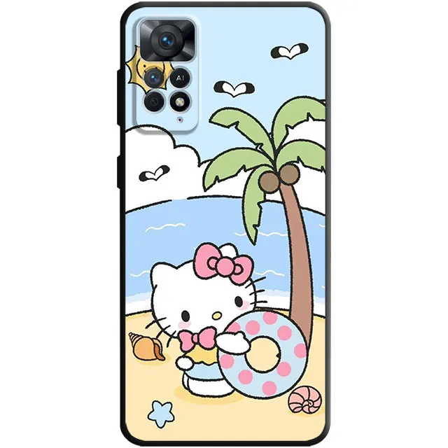 thumbnail image 1 of Funda de teléfono con dibujos animados de Hello Kitty para Redmi 10C, 10, 9, 9A, 12C, 9C, K40, K50, Gaming Note 11, 10, 9, 9S, 8, 9T, 8T, 7, 12 Pro, 1 of 5