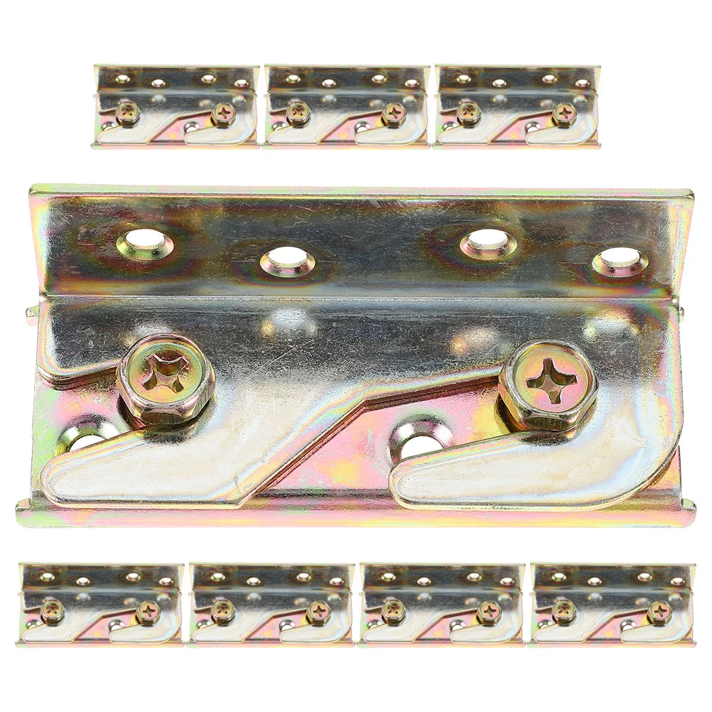 

8 Pcs Bed Accessories Thickened Hinge Buckle Headboard Brackets Table Leg Major Furniture Iron Bed-rail Hardware