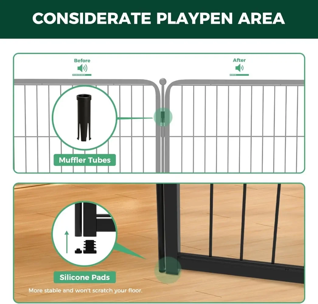 Homeplus Dog Playpen Indoor Use 32" Height Medium Large Dogs Pet Safety