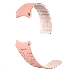 Magnetic Silicone Sport Watchband - 20mm Strap Bracelet for 6 Classic 47mm (Red Light Pink)
