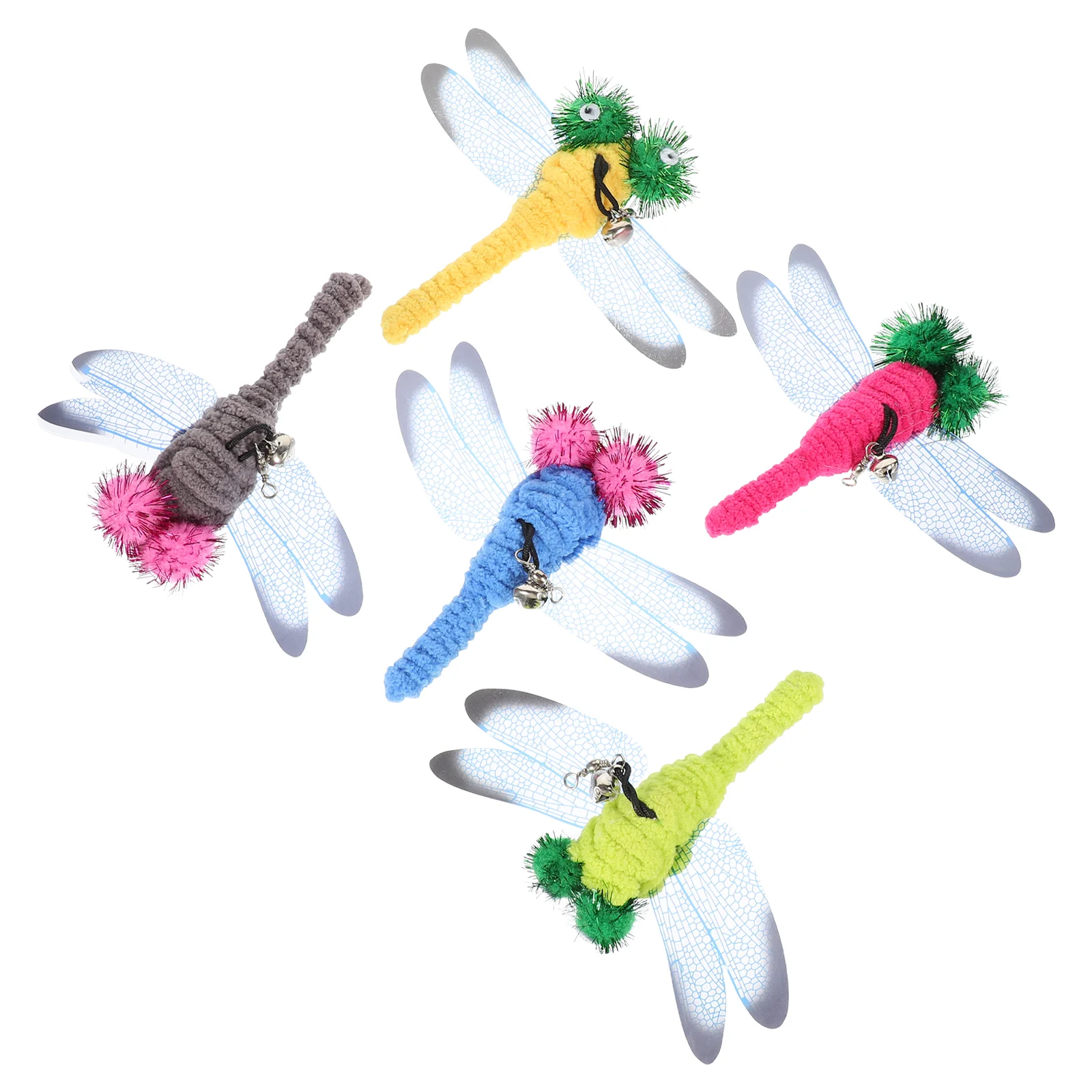 

5 Pcs Durable Replacement Dragonfly for Interactive Cat and Kitten Toy Wands