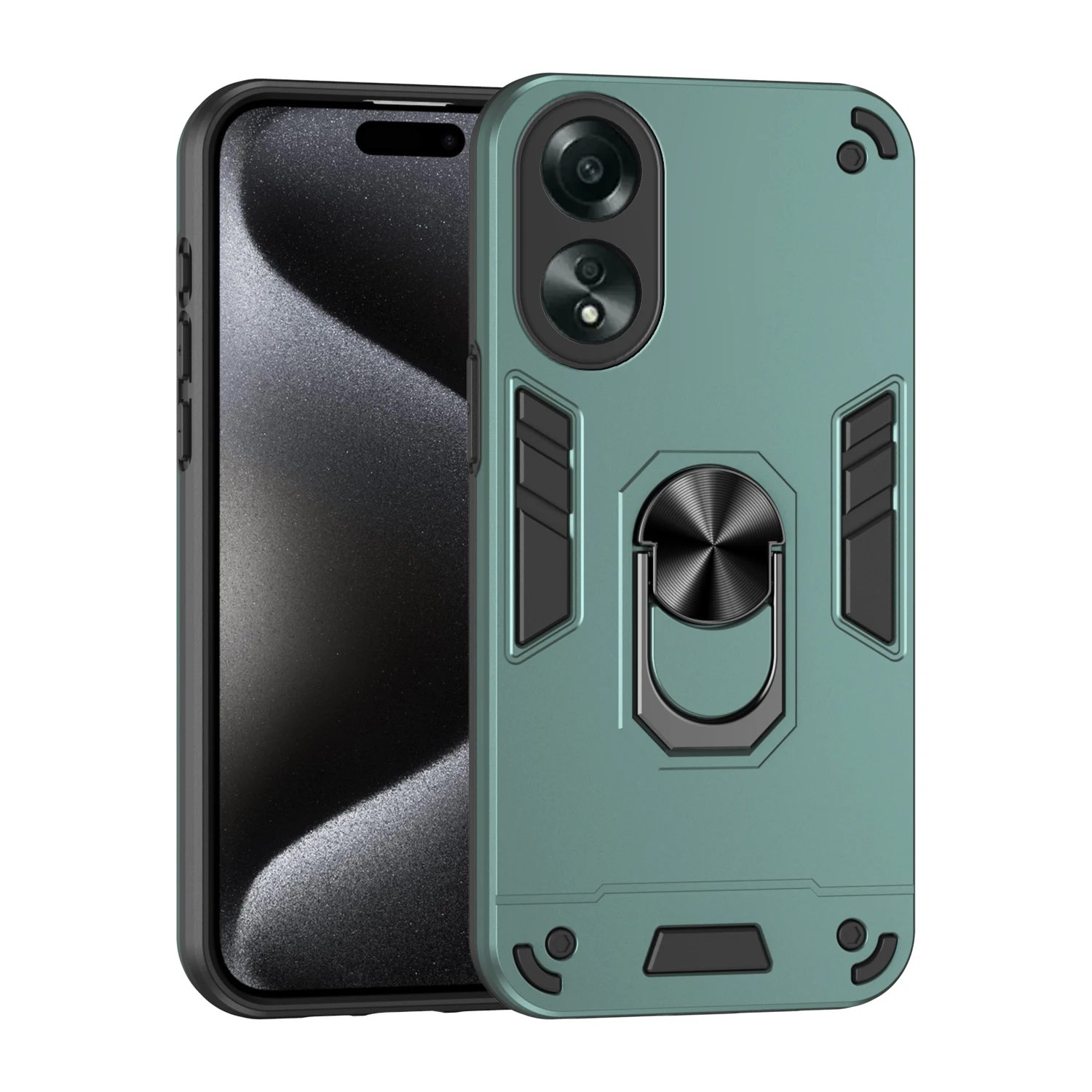 Reno 10 8T Magnetic Phone Holder Case with Protective Bumper Back Cover