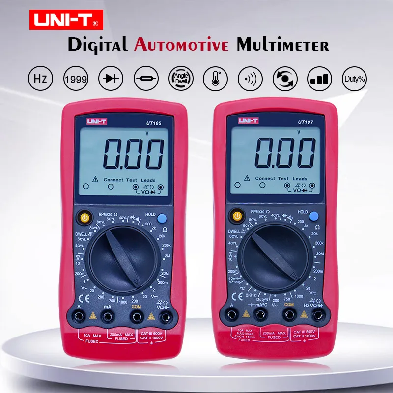 Unit Ut105 Ut107 Automobile Digital Multimeter;ac Dc Voltage Dc