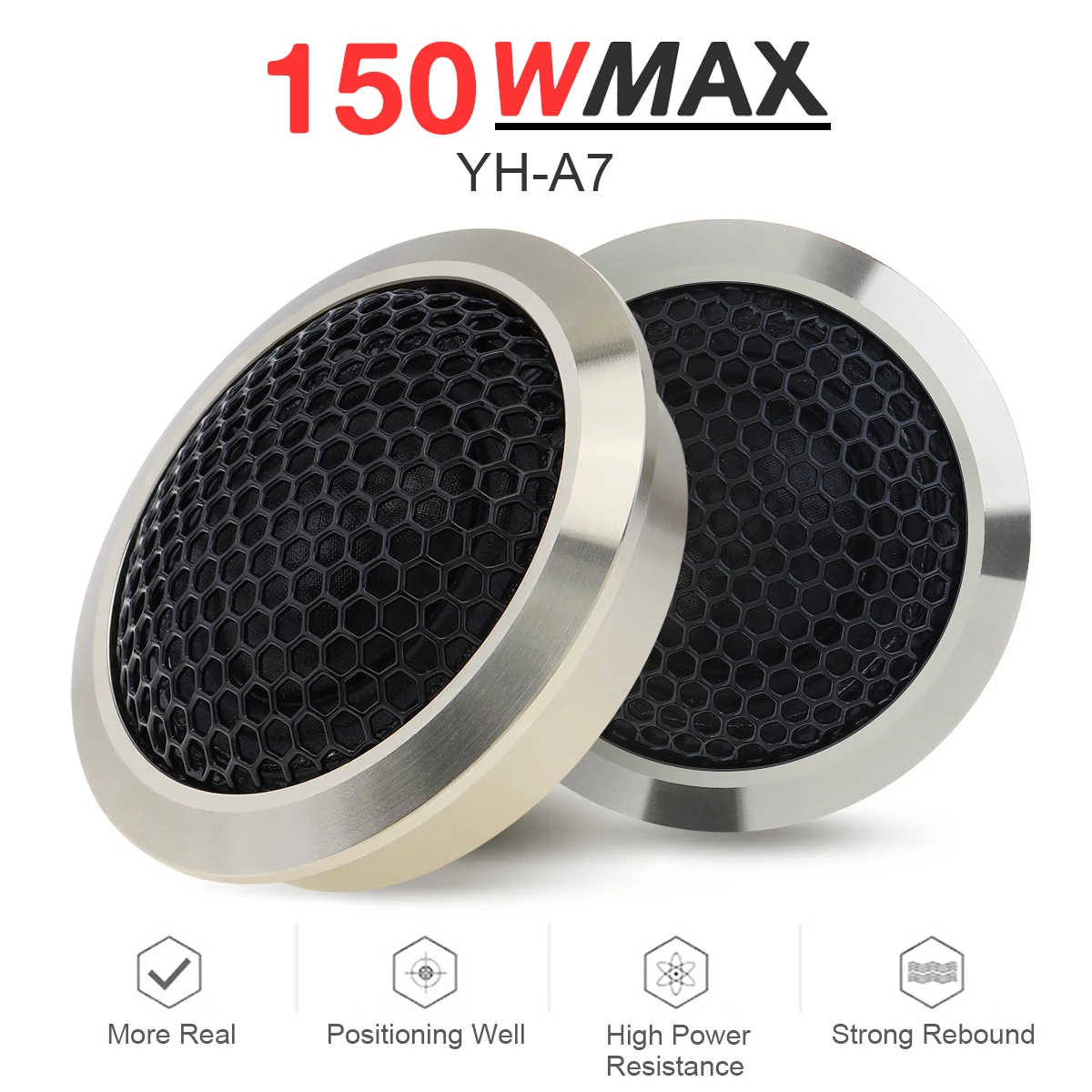 Universal Car Mini Dome Tweeter 2Pcs Car Speaker High Efficiency Loudspeakers Loud Speaker Audio Sound Auto Tweeter for DIY
