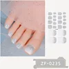22tips Toe Nail Sticker Wraps Adhesive Toenail Polish Strips DIY Foot Decals Pedicure Women Solid Color Full Cover  Stickers 2
