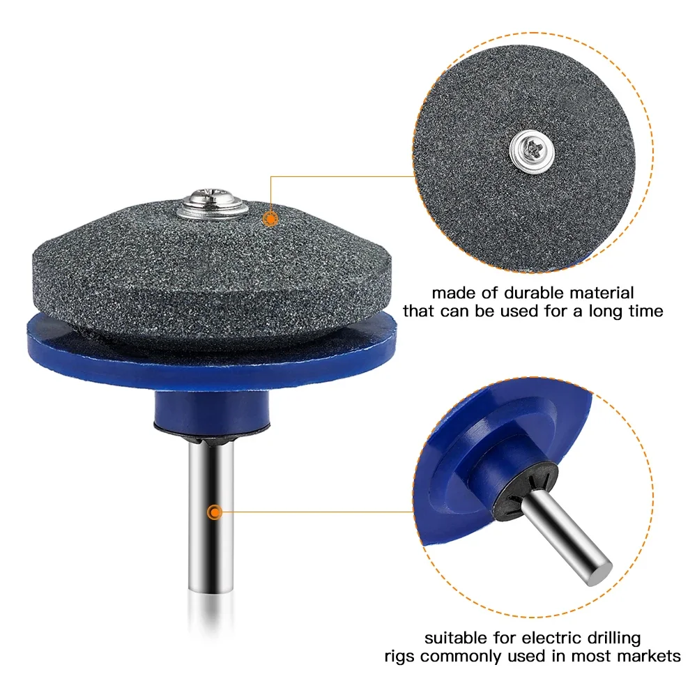 Electric Lawn Mower Knife Sharpening Stone Electric Wind Power Mower Sharpener Wear-resistant Grinding Head Whetstone Sander