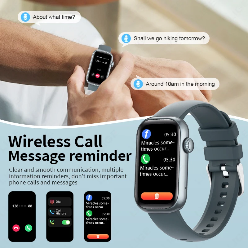 For Android IOS Smart Bracelet Women Smartwatch Men Heart Rate Blood Oxygen Waterproof Sport Smart Band Watch For Ladies 2026