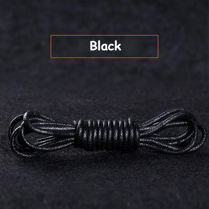 Elegant Round Waxed Shoelaces for Leather Boots and Shoes