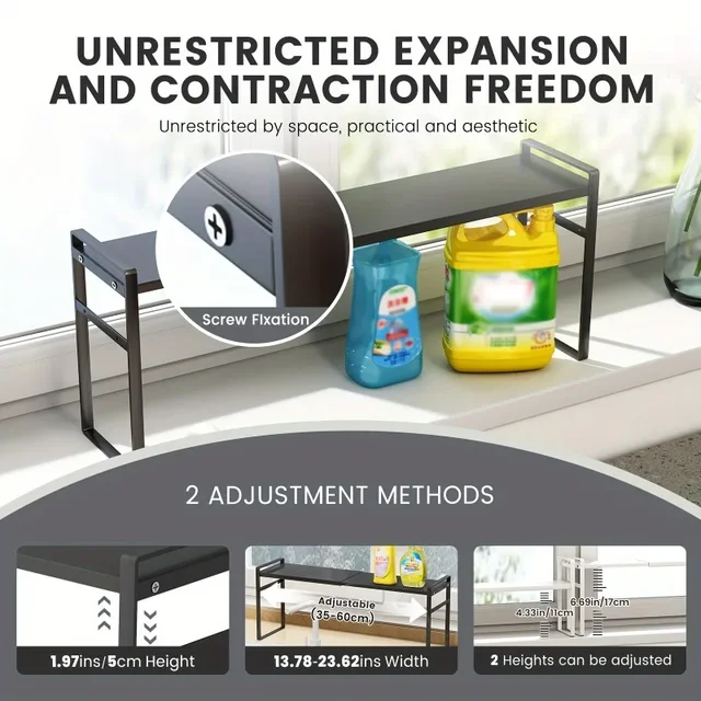 ZEXEF Retractable อุปกรณ์เสริมสําหรับห้องครัวตู้เฟอร์นิเจอร์ชั้นวางห้องน้ํา Rack Home Pantry Spice 3