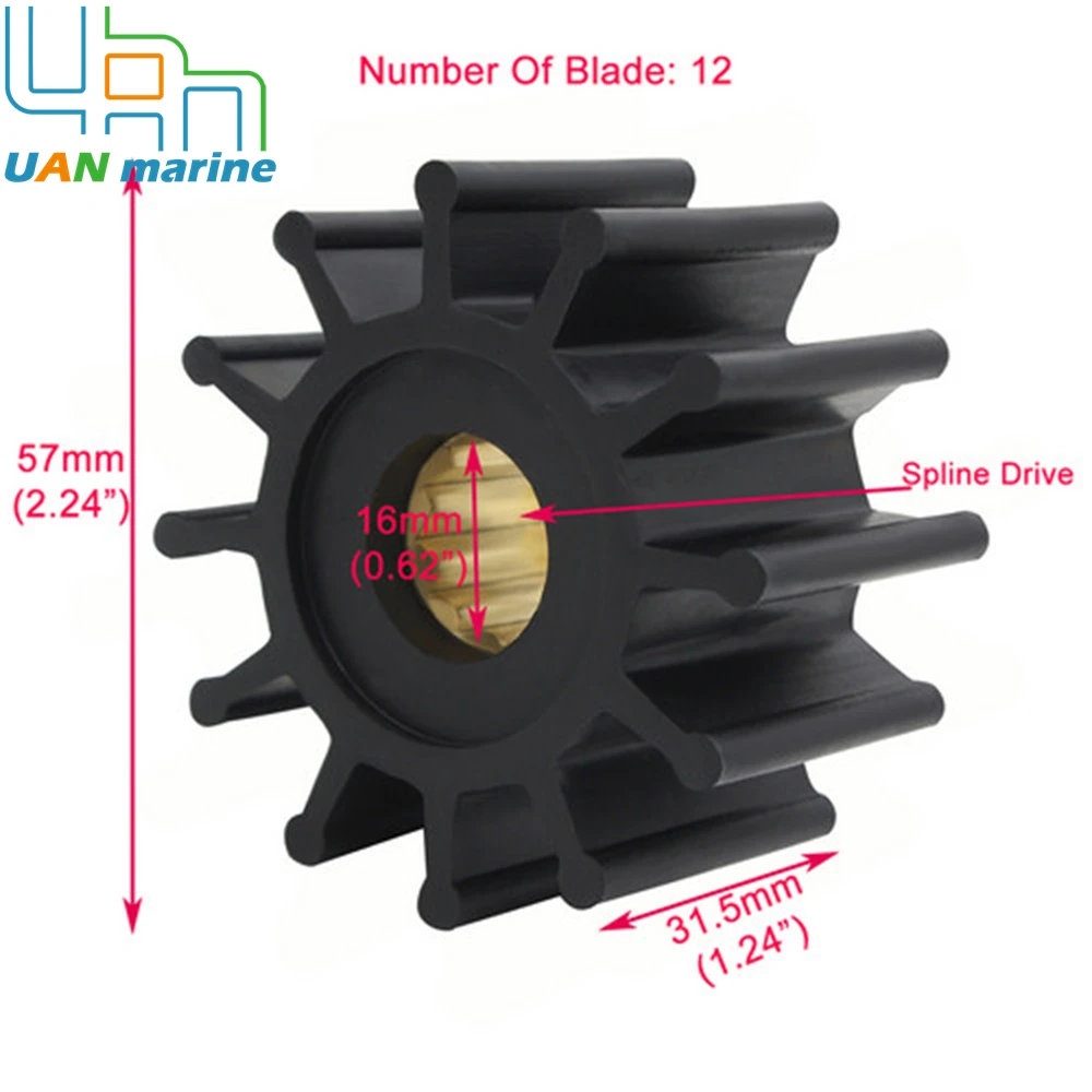 

1210-0001 Sea Water Cooling Pump Impeller Kit For Jabsco 1210-0001 1210-0003 1210-0001-P CEF500107 KASHIYAMA SP30