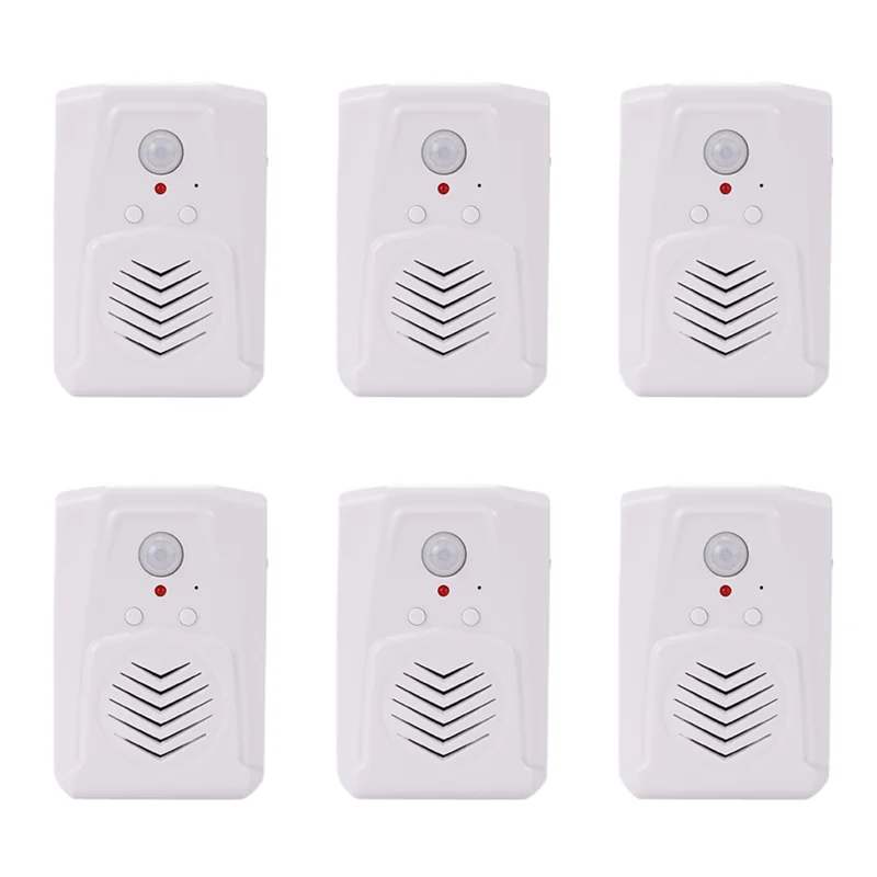 B21B 6X Sensor Motion Door Bell Switch MP3 Infrared Doorbell Wireless PIR Motion Sensor Voice Prompter Welcome Entry Alarm