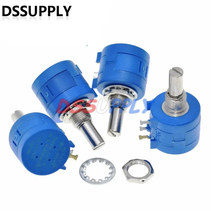 1Set 3590S Multiturn Adjustable Resistor Potentiometer Kit 100 200 500 1K 2K 5K 10K 20K 50K 100K Ohm With Potentiometer Knob A03 potentiometer kit