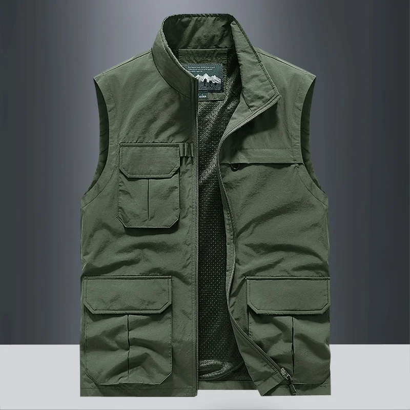 Coat Summer for Men Gilet Tactical Military Vest Motorcyclist Spring Work Tool Sleeveless Jacket Man Hunting Denim Mesh Waist