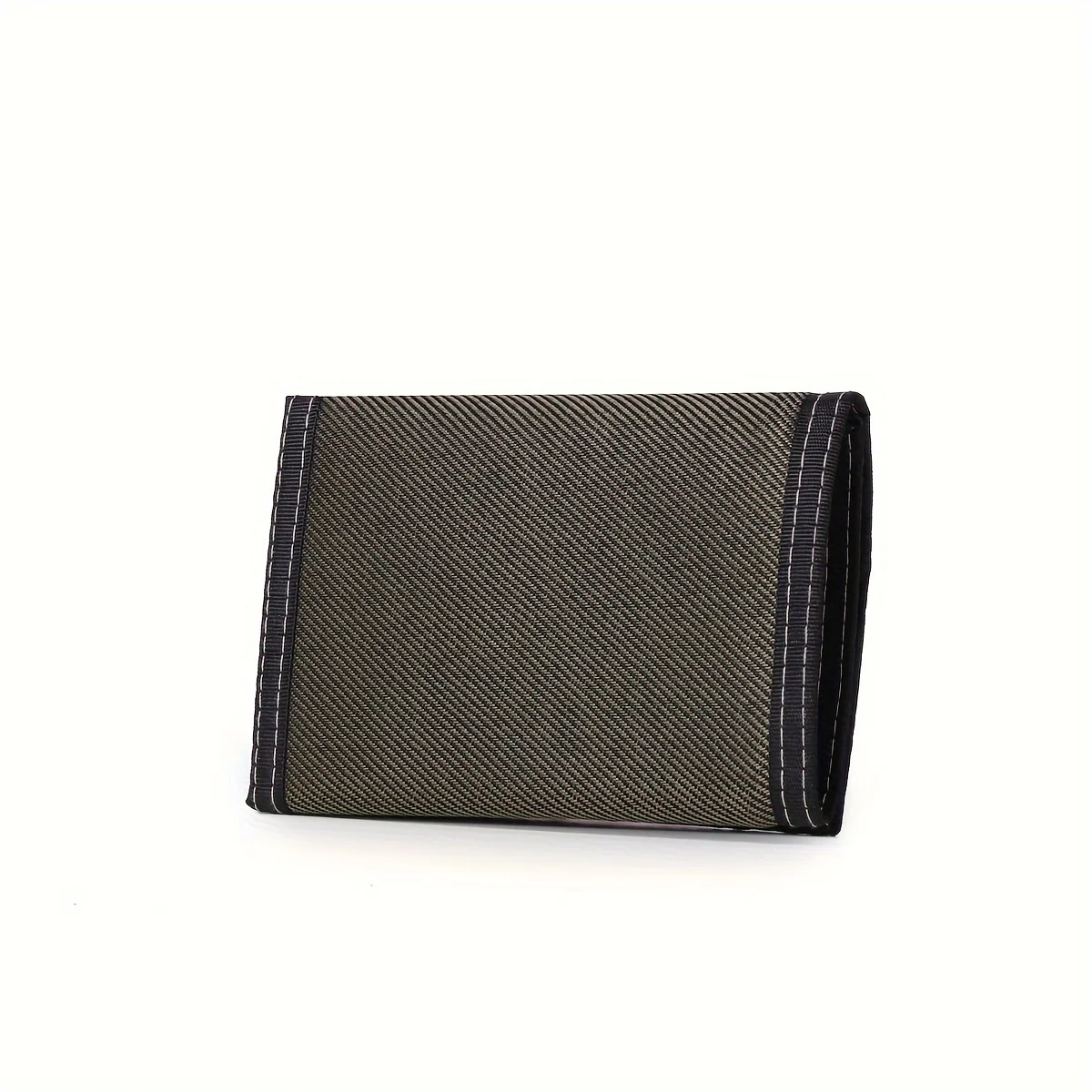 Portafoglio da Uomo alla Moda, Stile Coreano, Classico in Tela Tinta Unita, Portamonete con Cerniera, Portafoglio Sportivo - immagine 3