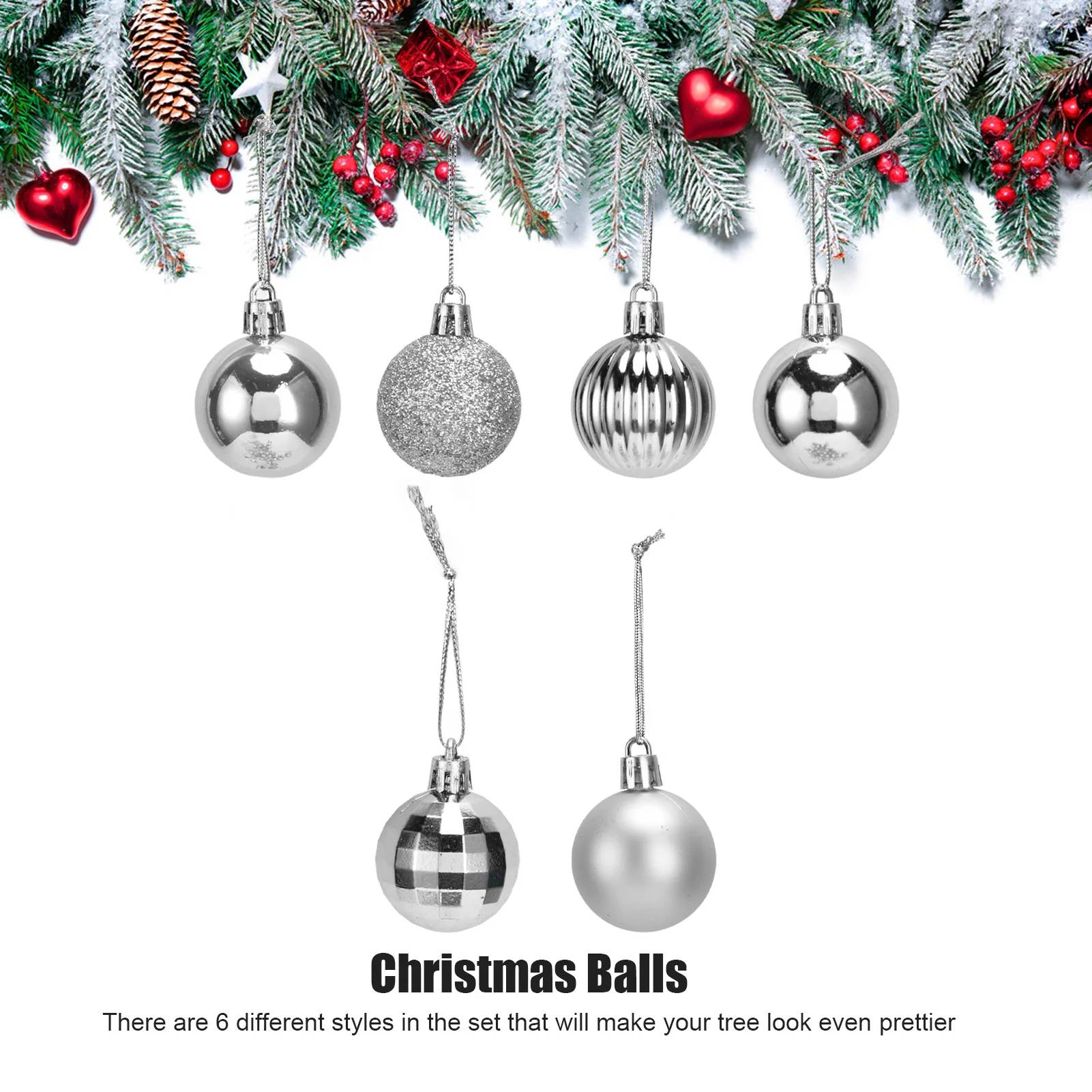 

36 шт., шарики для новогодней ёлки