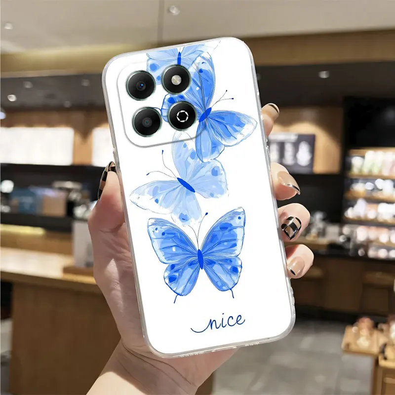 Luxury Clear Shockproof Silicone Soft Phone Case with Transparent Print Design