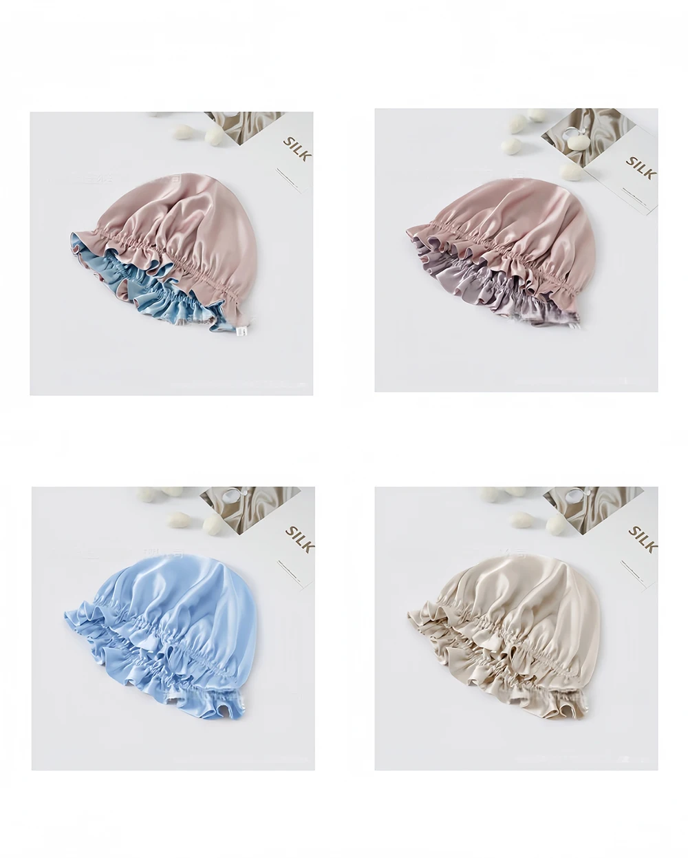 breathable silk bonnet for overnight hair care