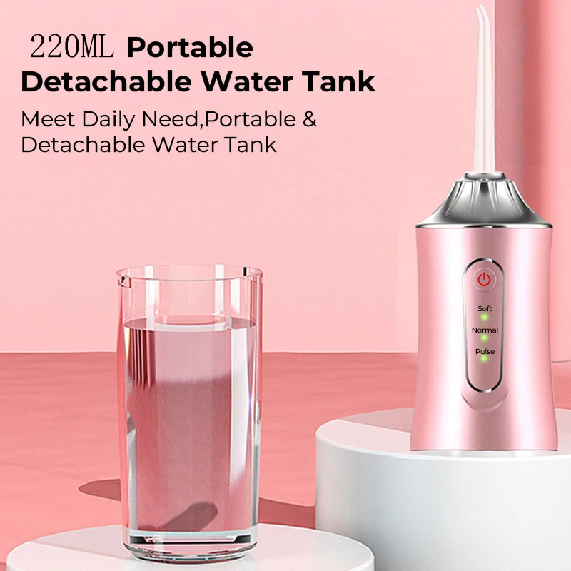 Portable Irrigator Dental Water Jet for Dentistry Tool Teeth Bag Cleaning 360° Rotation Nozzles Oral Water Flosser Pick Device