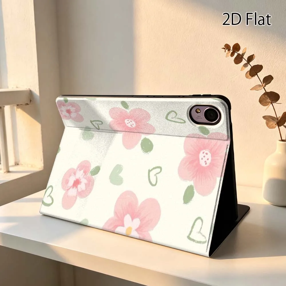 Cartoon Pink Floral Heart Tablet Case - Popular Design