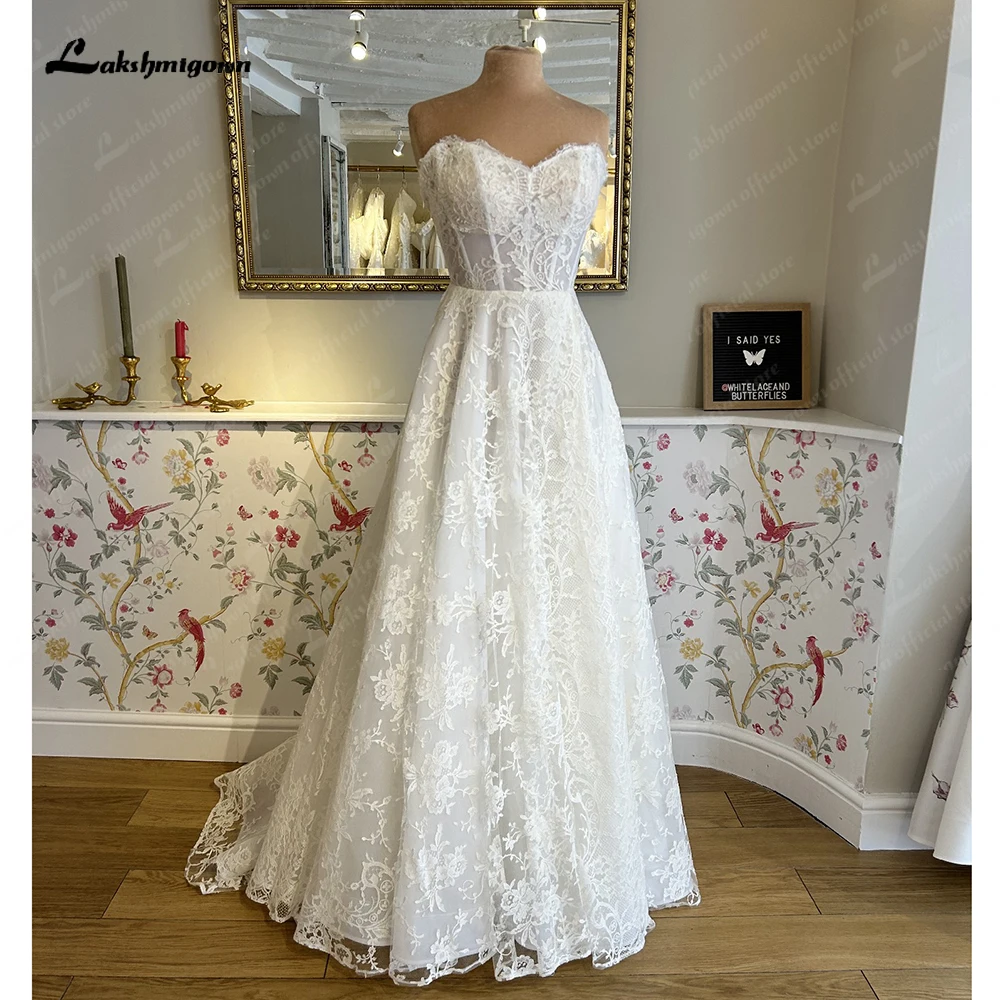 

Lakshmigown Vestido Boho Chic Wedding Dress Full Lace Sweetheart Vintage Lace Appliques Bridal Gowns 2024 Vestido Largo Boda