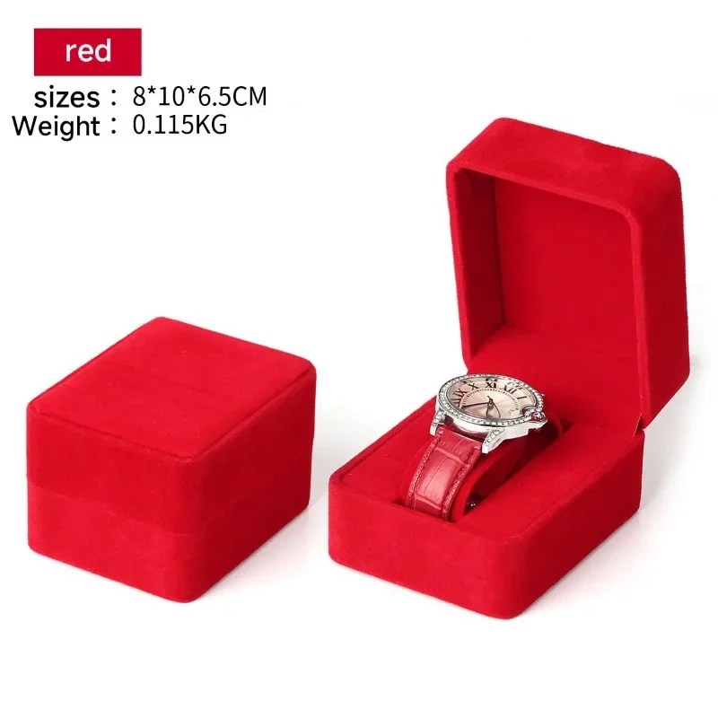 Velvet Round Corner Watch Storage Case - Jewelry & Accessories Packaging, Available in Black, Red, Blue